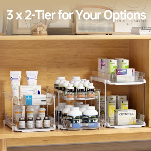 Delamu 2 Sets of 3-Tier Bathroom Under Sink Organizers - Image 7