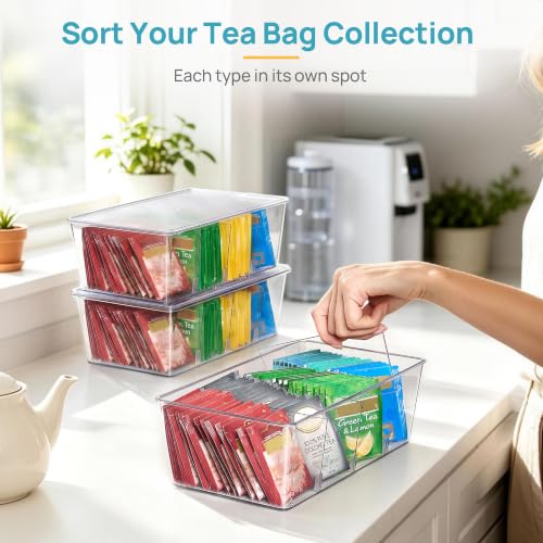 Vtopmart 4 Pack Pantry Organizer Bins with Lids - Image 8