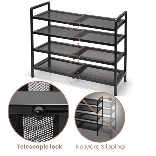 Varhomax Expandable Shoe Rack for Closet and Entryway 4-Tier - Image 6