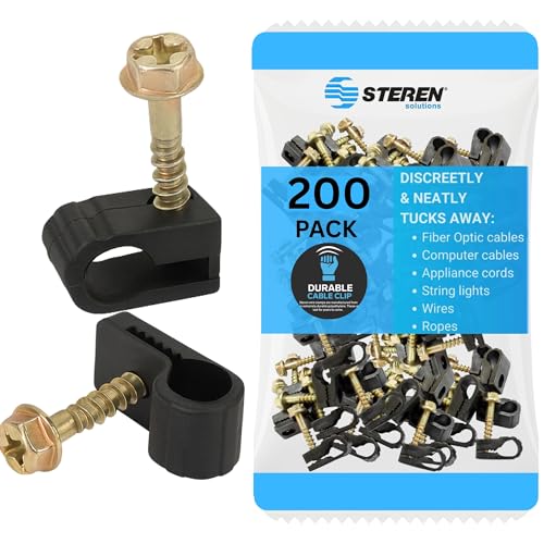STEREN Coaxial Cable Clips - Cable Holder - Siding Clips - Image 2