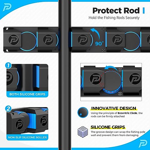 PLUSINNO V6 Vertical Fishing Rod Holder, Pole Holders for Heavy - Image 5