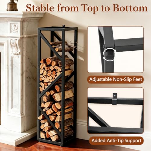 Firewood Rack Indoor, 47-Inch Indoor Firewood Holder - Image 6