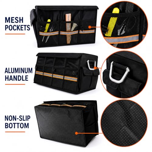 Heavy Duty Car Trunk Organizer with Lid, Collapsible SUV - Image 7