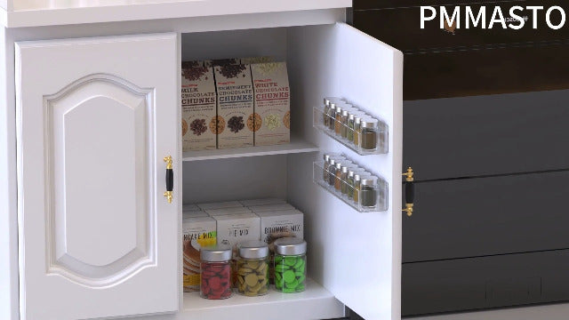 PMMASTO Adhesive Acrylic Spice Rack Organizer for Wall - Image 8