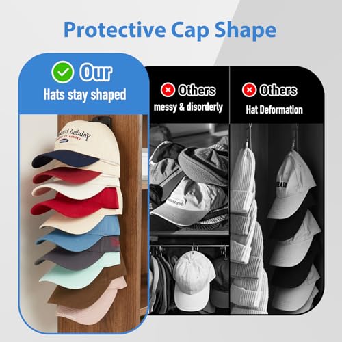 Cap Racks for Baseball Caps, Hat Organizer Holder for Wall - Image 6