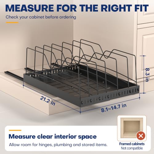 Pull Out Cabinet Organizer for Cookie Sheet, Cutting Board - Image 6