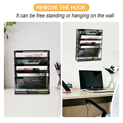 EASEPRES Desk File Organizer Mesh 6-Tier with Hanger | All Products - Image 5