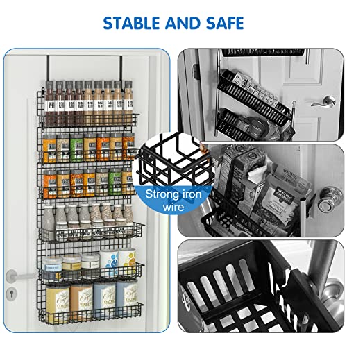 JKsmart 6-Tier Spice Rack Organizer with Door Hook, Wall - Image 5