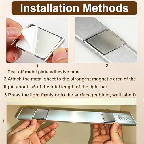 12 inch Under Cabinet Lighting 4 Pack, Wireless Motion Sensor LED - Image 7