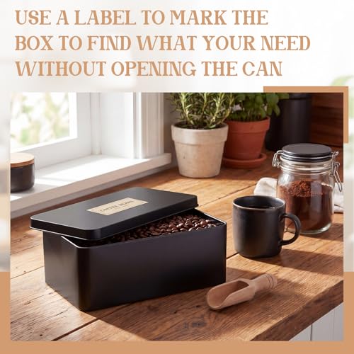 Hotop Black Metal Tin Box with Lid, 7 x 3.8 x 2.5 Inch - Image 5