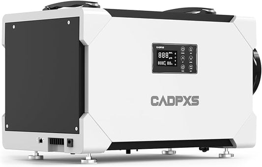 CADPXS Crawlspace Dehumidifier, 145 Pints Commercial-Grade Dehumidifier with Drain Hose for Crawl Spaces, Basements, Industrial and Water Damage Use, Large Capacity, Auto Defrost, Memory Restart, cETL