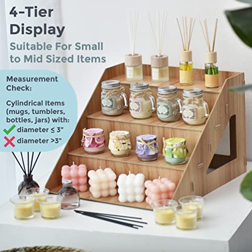 Tapeera 4-Tier Retail Wooden Display Riser - Farmers Market Craft - Image 5