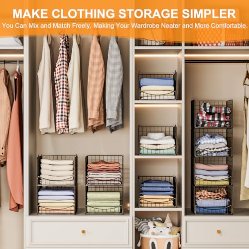 Hongtamoya 4-Tier Stackable Closet Organizers and Storage - Image 7