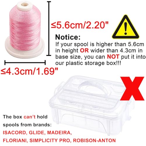 New brothread 2 Layer Stackable Clear Storage Box Organizer - Image 4