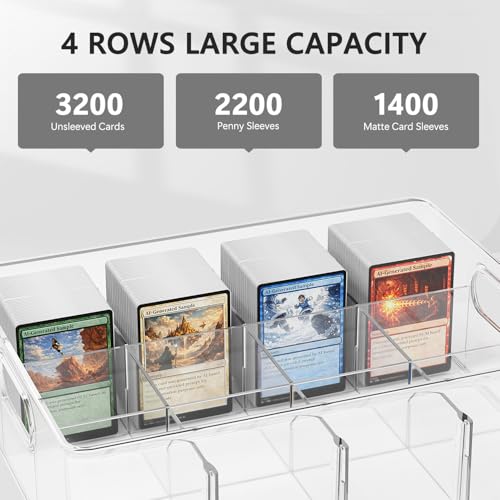 Trading Card Storage Box, Clear Large Storage Organizer - Image 4