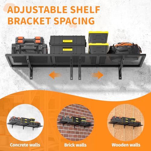 Garage Wall Shelving, 1x3.85ft Heavy Duty Garage Shelving - Image 5