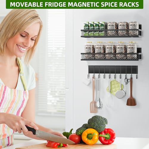Magnetic Spice Rack for Refrigerator, 3 Pack Magnetic - Image 3