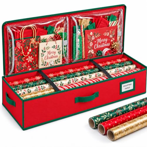 Aokeyee Premium Wrapping Paper Storage, Gift Wrapping - Image 2