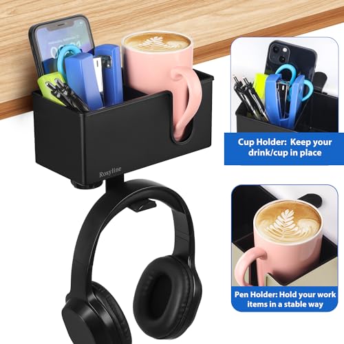 Rosyline 3-in-1 Clip-on Cup Holder for Desk with Desktop - Image 6