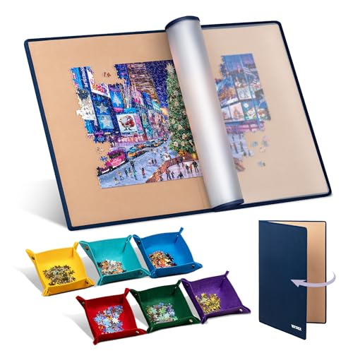 Tektalk Foldable Jigsaw Puzzle Board with 6 Color Sorting - Image 2