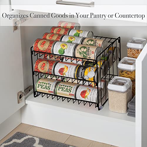 Kitchen Details 3 Tier Stackable Can Rack Organizer, Onyx - Image 4