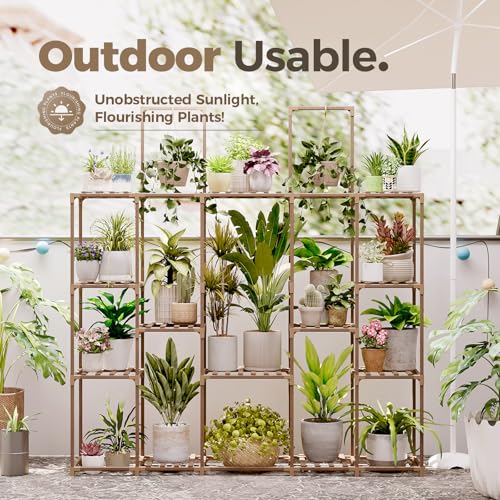 Bamworld Large Plant Shelf Plant Stand Indoor 62.2" Tall - Image 4