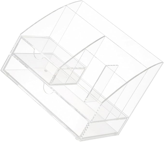 PRETYZOOM Office Desktop Organizer Acrylic Storage Box Multi-layer Drawer Stationery Makeup Organizer