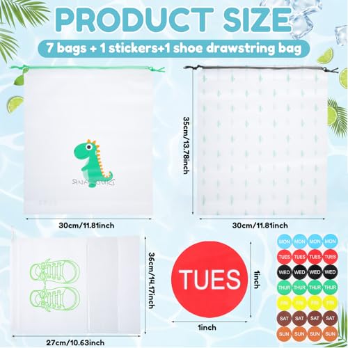 Woanger 8 Pcs Packing Cubes for Travel, Days of The Week Suitcase - Image 3