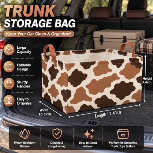 Hydrangea Car Trunk Organizer, Foldable Auto Storage - Image 3