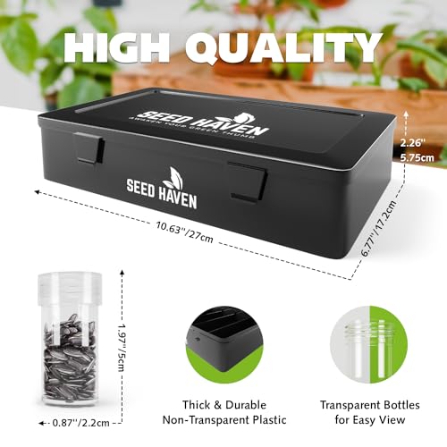 Seed Organizer Storage Box, Black Opaque Light Proof Seed - Image 4