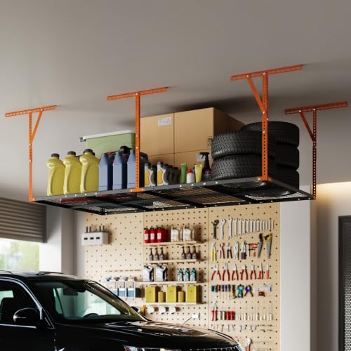 Takywep 4x8 Overhead Garage Storage Rack, 600 Lbs Weight Capacity - Image 6