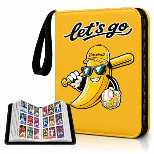 Baseball Card Binder, 9-Pocket, Holds 990 Cards, Yellow Banana - Image 2