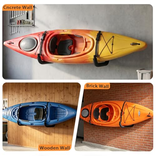 Kayak Storage Rack, Heavy Duty Wall Mount Kayak Hanger - Image 7