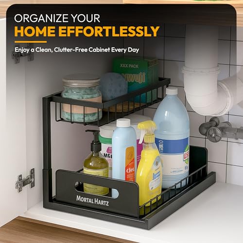 MORTALHARTS Under Sink Organizer – 1 Pack 2-Tier Sli | All Products - Image 4