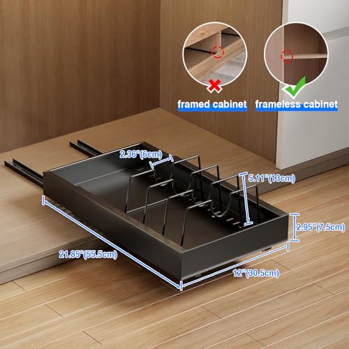 Mustorn 2 Pack Pull Out Cabinet Organizer with 8 - Image 7