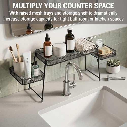 MyGift Over the Sink Shelf, 3-Tier Black Metal Kitchen - Image 5