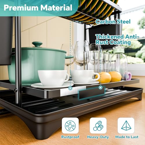 Simple Trending Dish Rack, Dish Drying Rack 2 Tier - Image 7