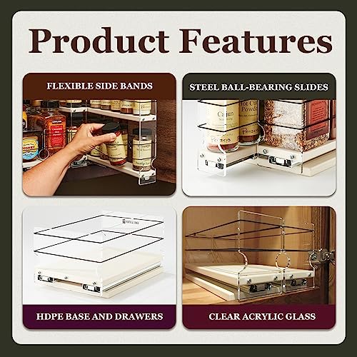 Vertical Spice Narrow Spice Rack - Sliding Spice Jars Organizer - Image 5