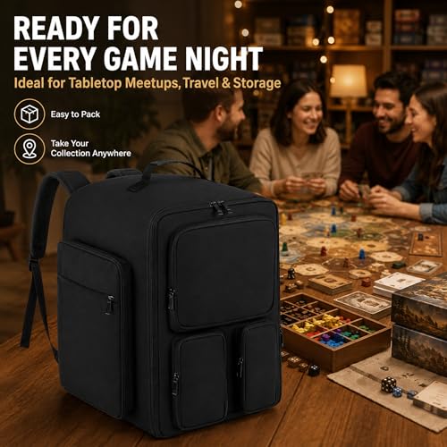 Abbylike Board Game Bag, Large Board Game Backpack | Travel Essentials - Image 4