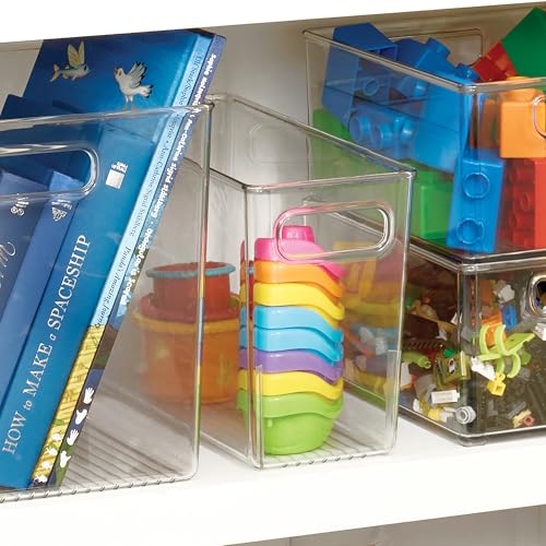 iDesign Slim Clear Plastic Bathroom Storage Bin, Tall Narrow - Image 7