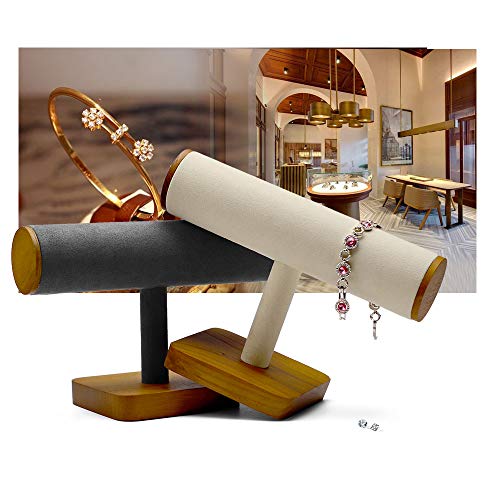 Oirlv Solid Wood Hovering T-Bar Jewelry Display Stand - Image 3