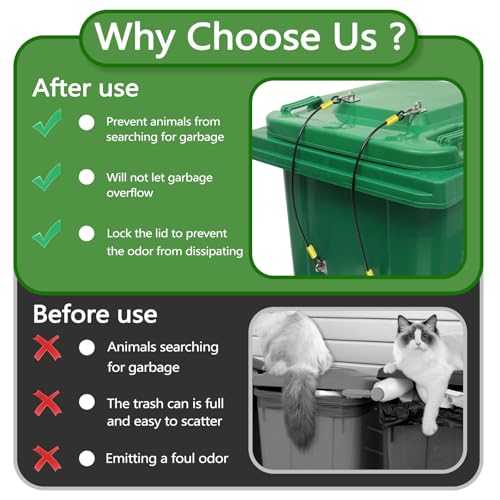 4 Pieces Bear Proof Trash Can Lid Lock with Accessories - Image 8