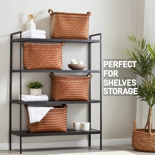GIB Wicker Woven Storage Baskets for Organizing Blankets Laundry - Image 3