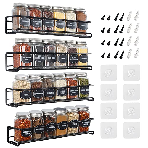 Spice Rack Wall Mounted 4 Tier – Space-Saving Kitchen - Image 2