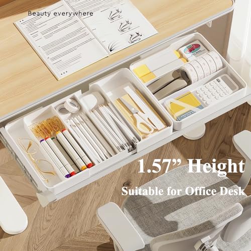 Shallow Desk Drawer Organizer, 1.73" Modular Expandable Tray - Image 4