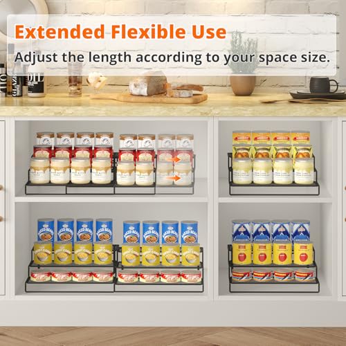 Dmevkic Expandable Can Organizer for Pantry,3-Tier Adjustable Can - Image 3