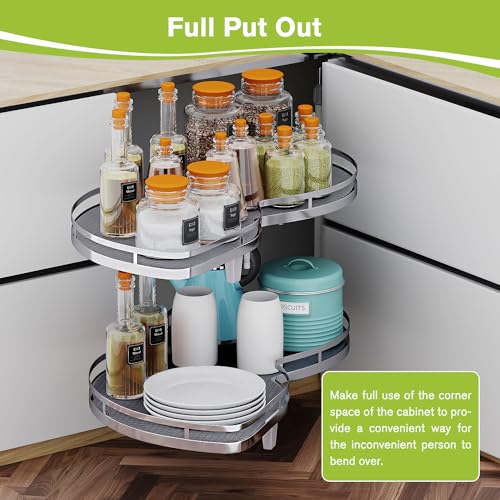 Blind Corner Cabinet Pull Out Organizer, Soft Close Swing - Image 7