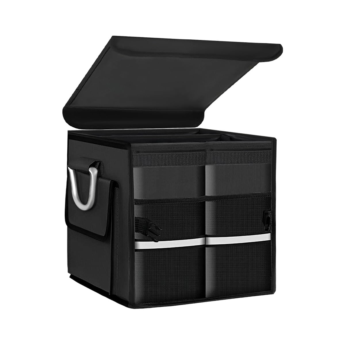 Trunk Organizer with Lid, 28L Collapsible 2-Compartment - Image 1