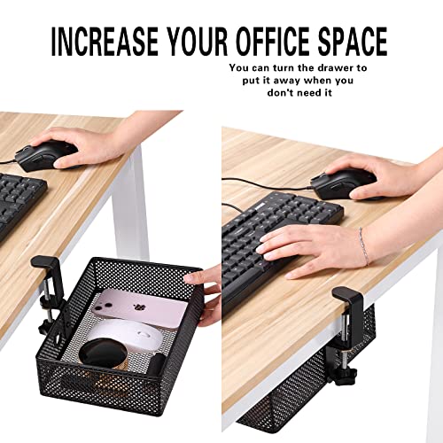 Under Desk Drawer, Clamp on Desk Organizer Hanging D | All Products - Image 3