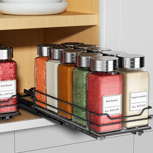 RCHYFEED Pull Out Spice Rack Organizer, 1 Tier - Image 2